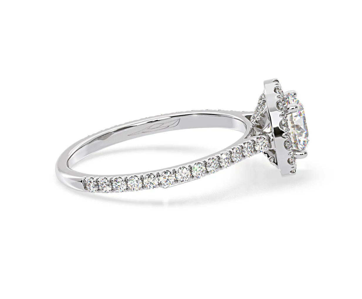 Reina GIA Diamond Halo Engagement Ring in Platinum 1.80ct G/SI2 - Image 147