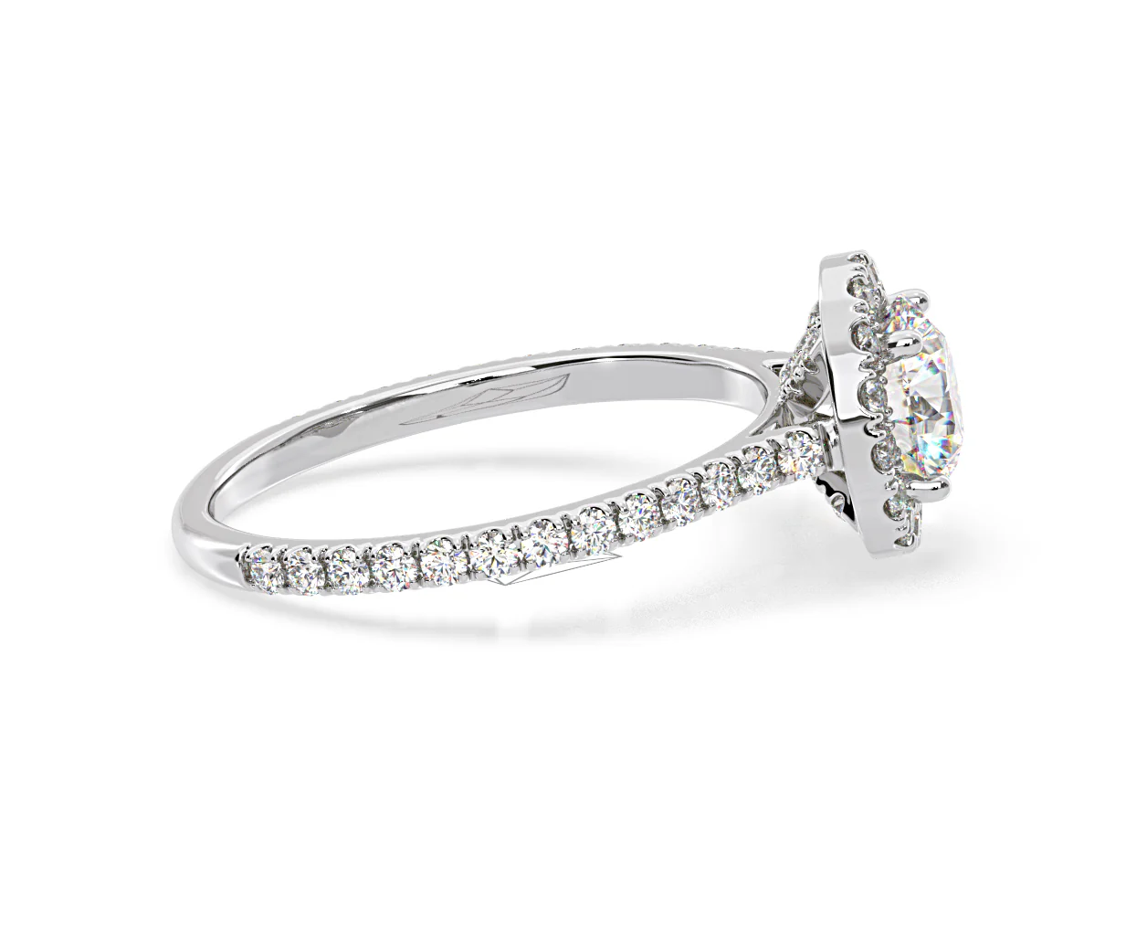 Reina GIA Diamond Halo Engagement Ring in Platinum 1.80ct G/SI2 - Image 148