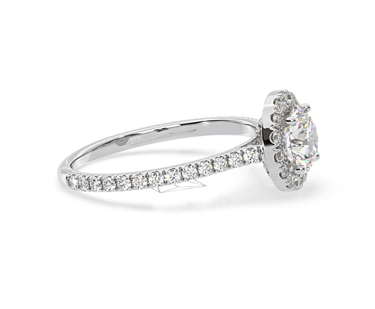 Reina GIA Diamond Halo Engagement Ring in Platinum 1.80ct G/SI2 - Image 151