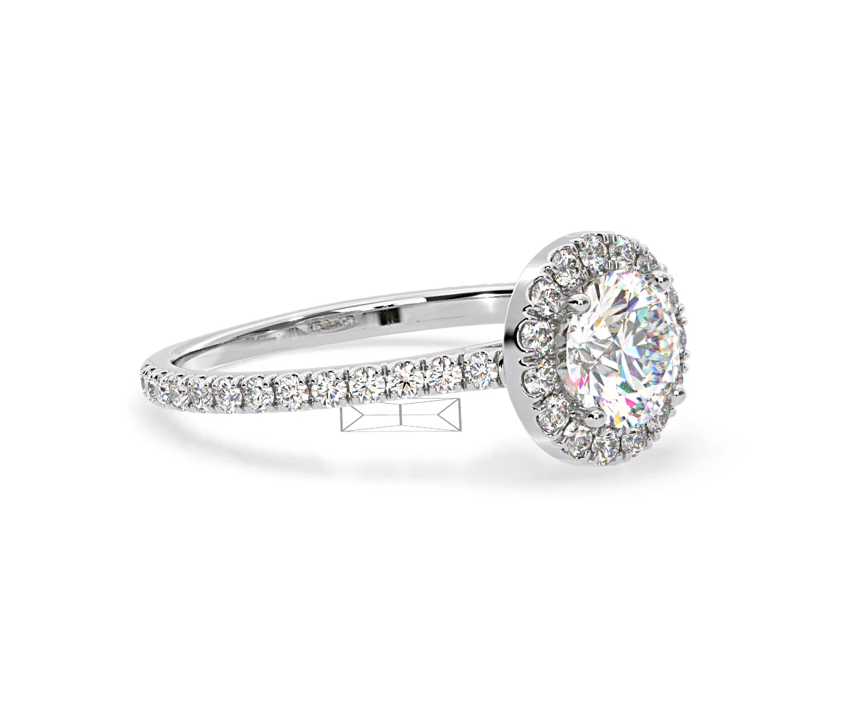 Reina GIA Diamond Halo Engagement Ring in Platinum 1.80ct G/SI2 - Image 157