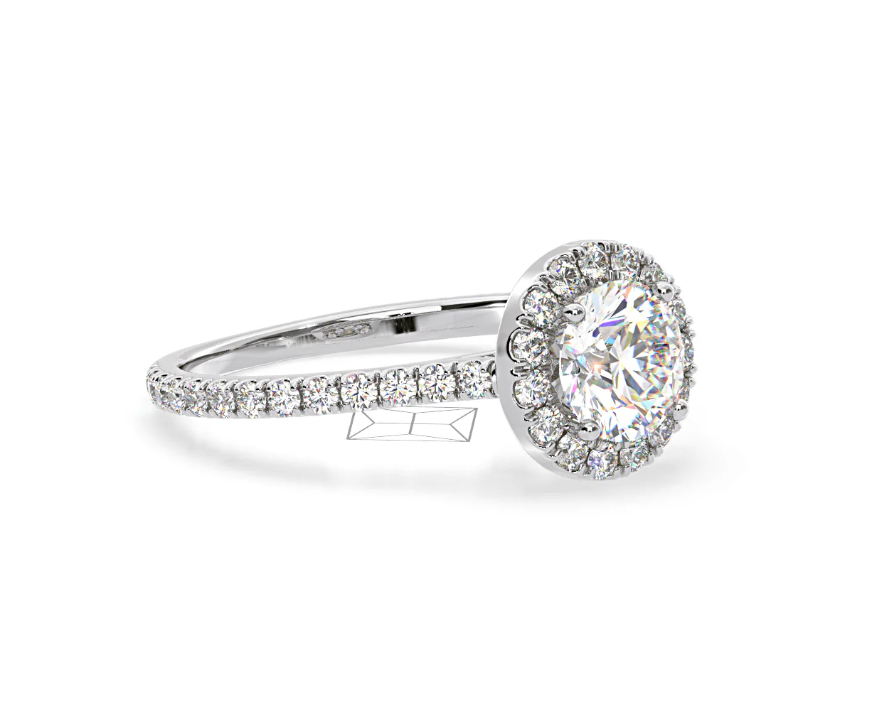 Reina GIA Diamond Halo Engagement Ring in Platinum 1.80ct G/SI2 - Image 158