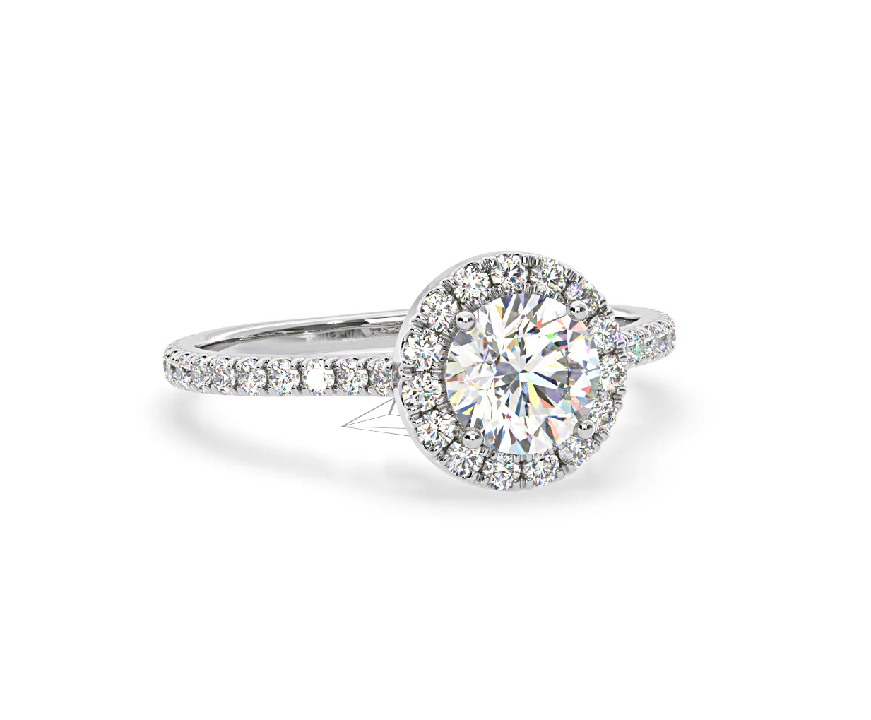Reina GIA Diamond Halo Engagement Ring in Platinum 1.80ct G/SI2 - Image 163