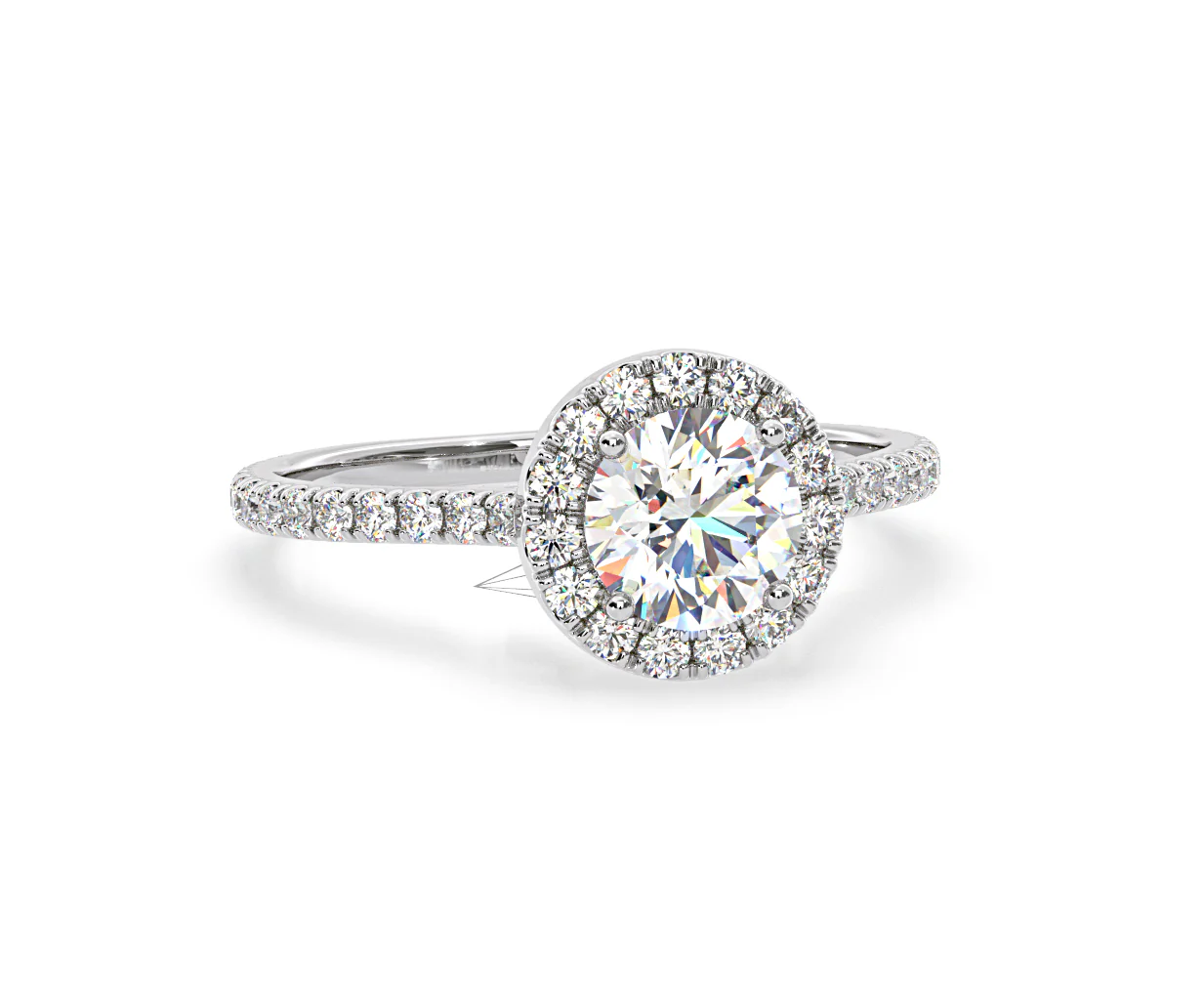Reina GIA Diamond Halo Engagement Ring in Platinum 1.80ct G/SI2 - Image 164