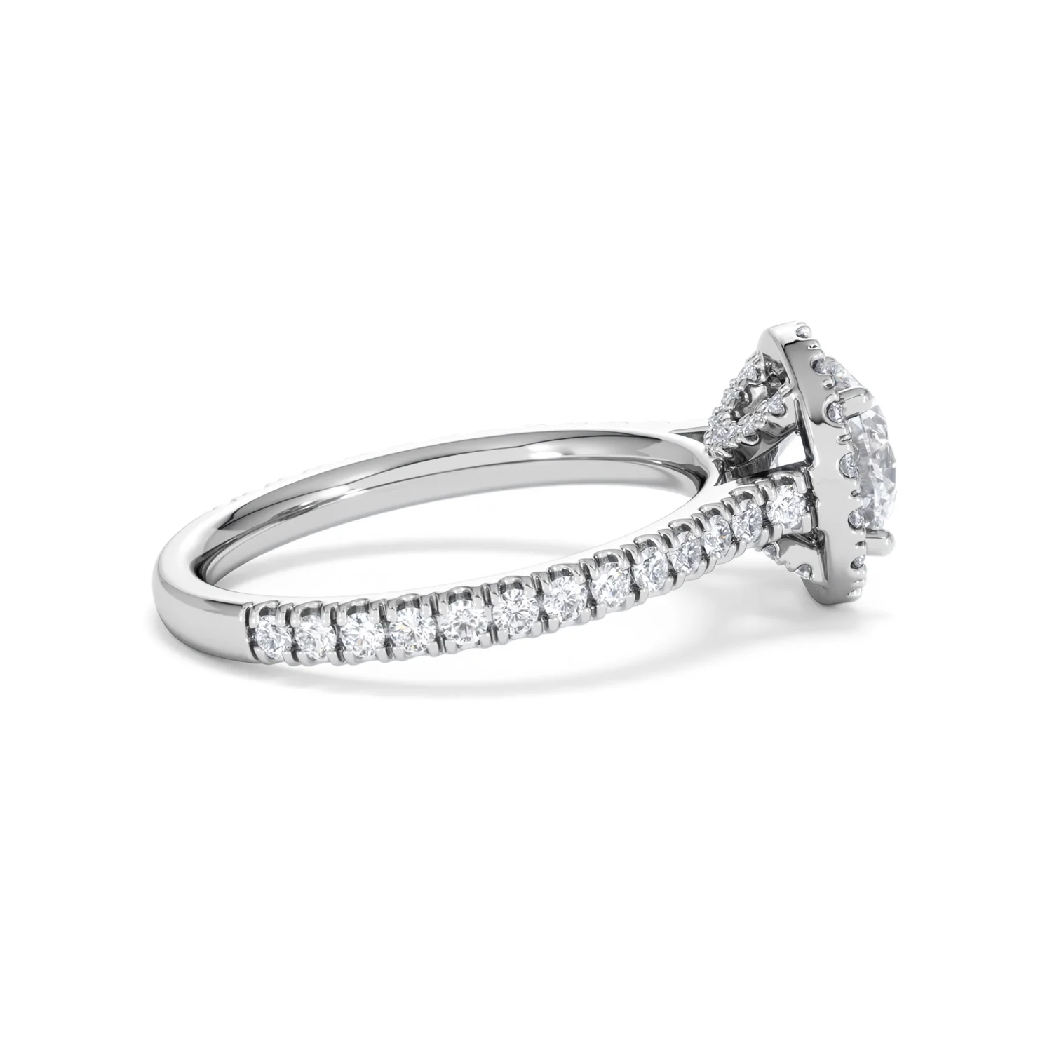 Reina GIA Diamond Halo Engagement Ring in Platinum 1.80ct G/SI2 - Image 30