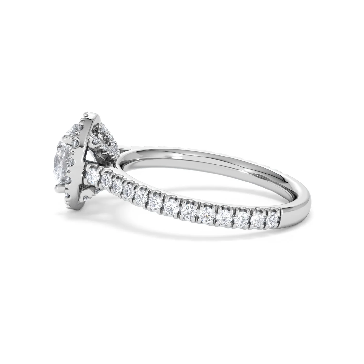 Reina GIA Diamond Halo Engagement Ring in Platinum 1.80ct G/SI2 - Image 66