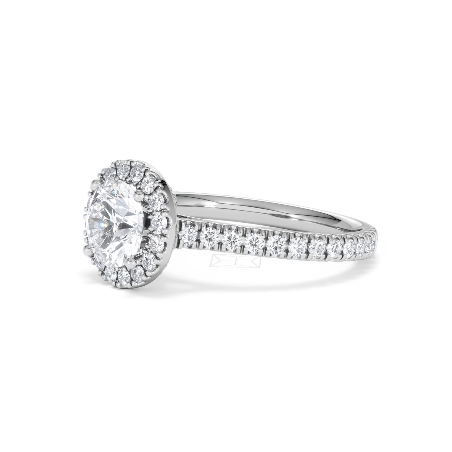Reina GIA Diamond Halo Engagement Ring in Platinum 1.80ct G/SI2 - Image 77