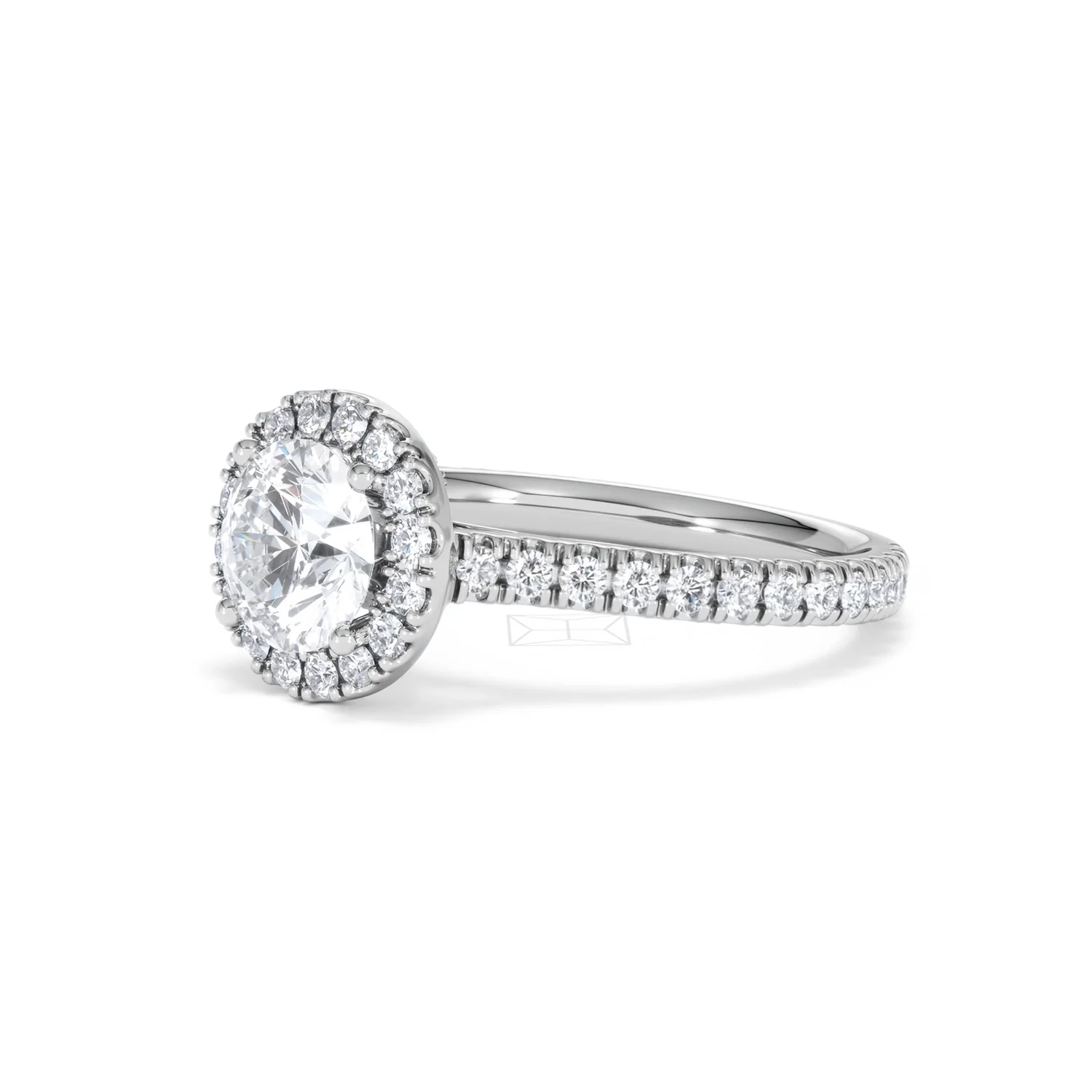 Reina GIA Diamond Halo Engagement Ring in Platinum 1.80ct G/SI2 - Image 78