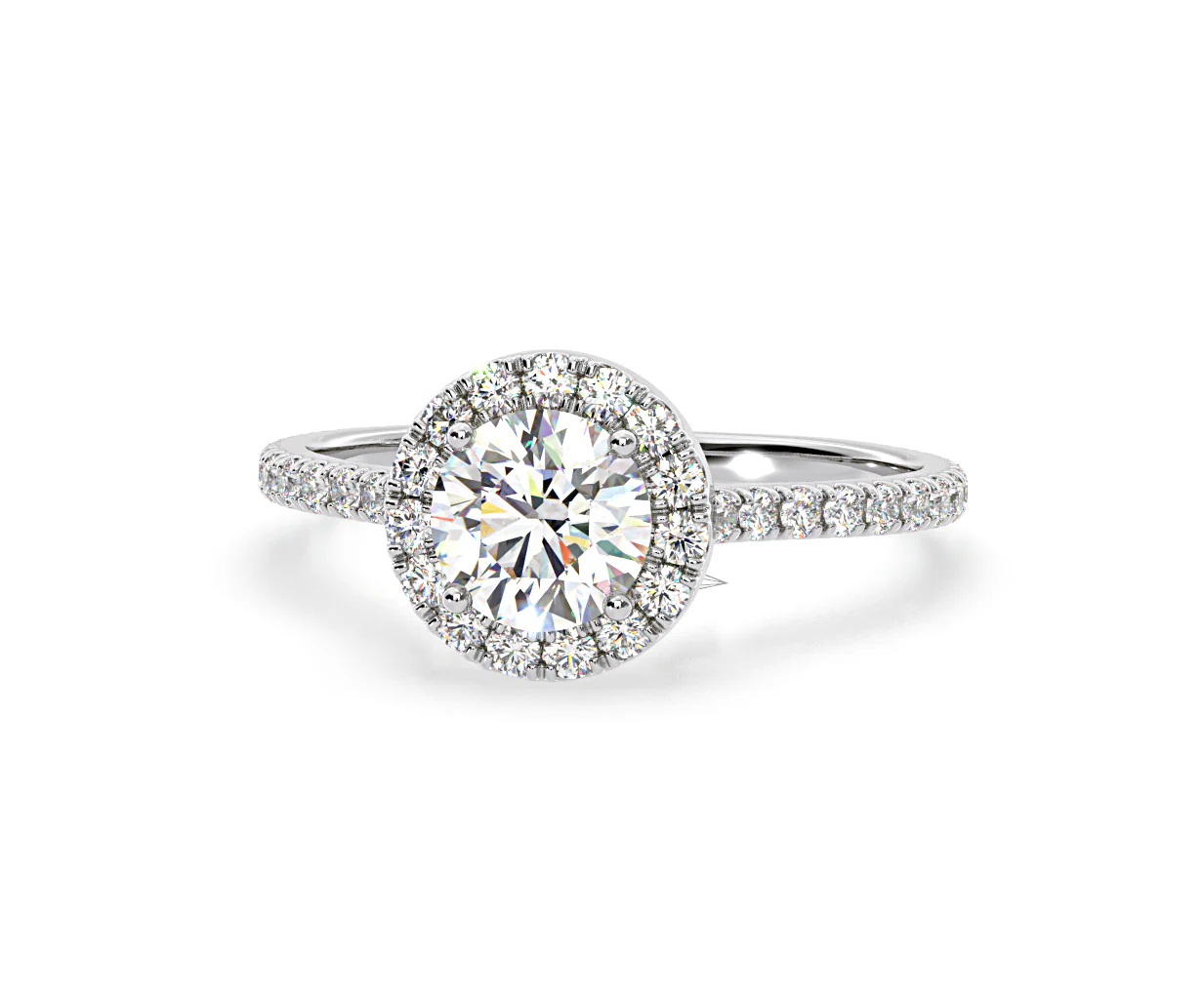 Reina GIA Diamond Halo Engagement Ring in Platinum 1.80ct G/SI2 - Image 90