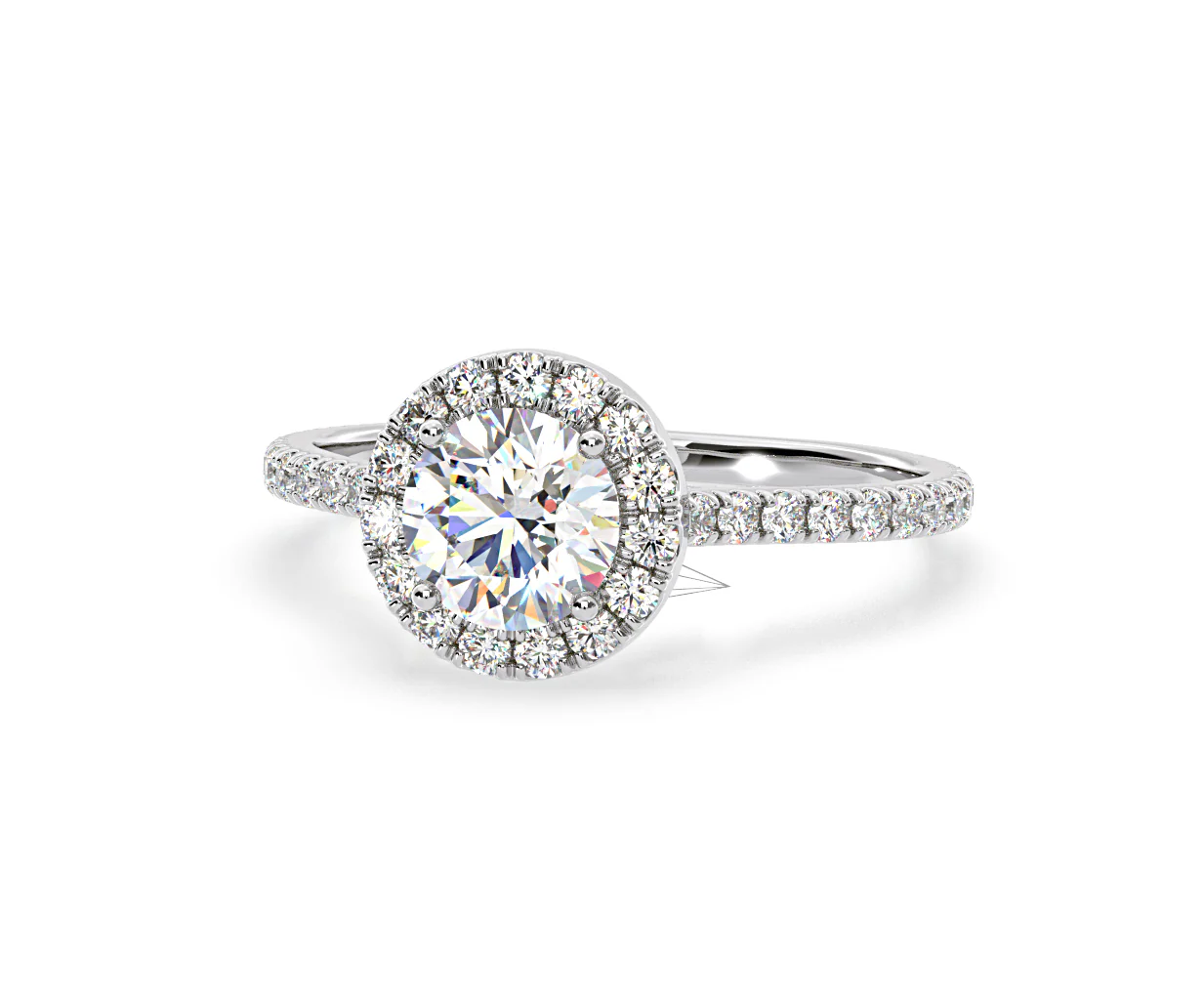 Reina GIA Diamond Halo Engagement Ring in Platinum 1.80ct G/SI2 - Image 91