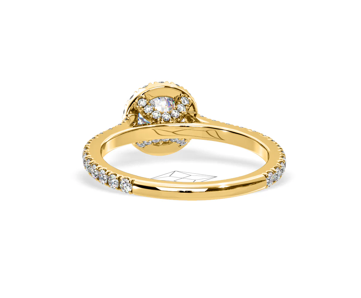 Reina Lab Diamond Halo Engagement Ring in 18K Gold 1.10ct F/VS1 - Image 125