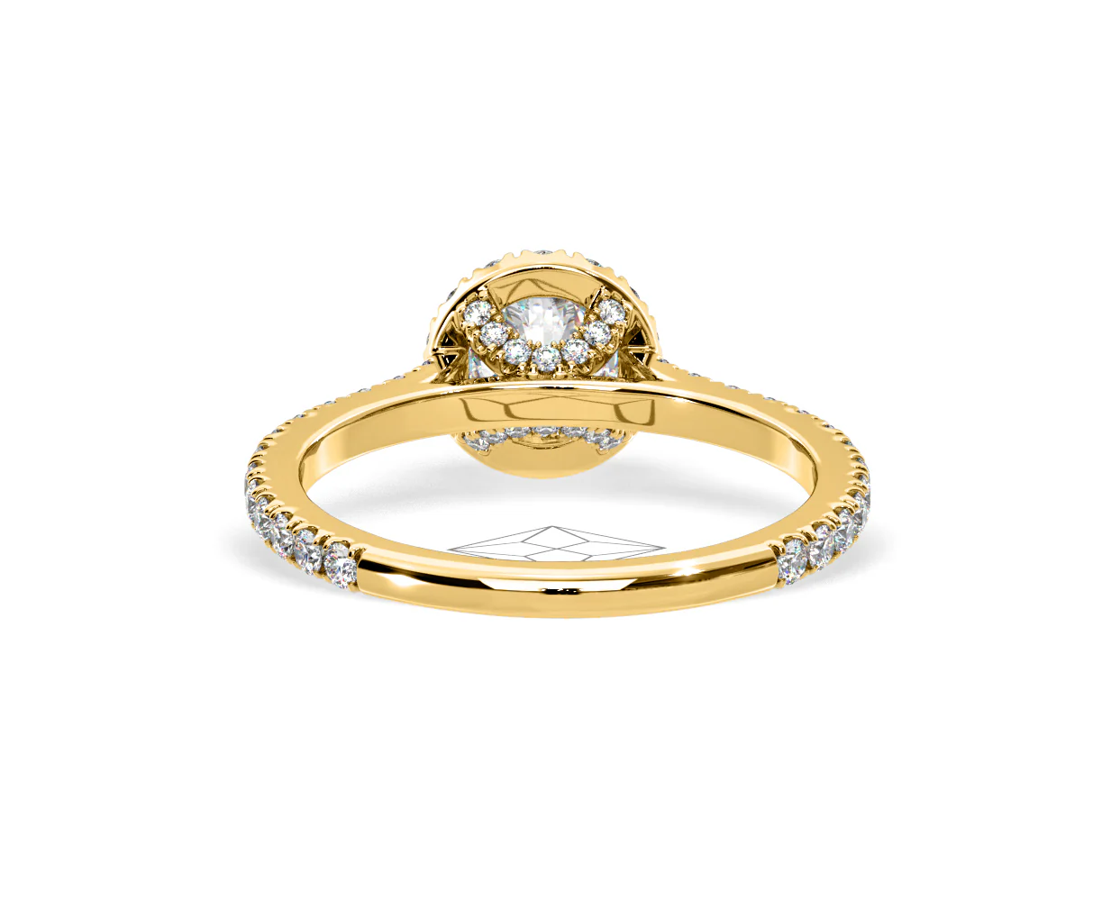 Reina Lab Diamond Halo Engagement Ring in 18K Gold 1.10ct F/VS1 - Image 127