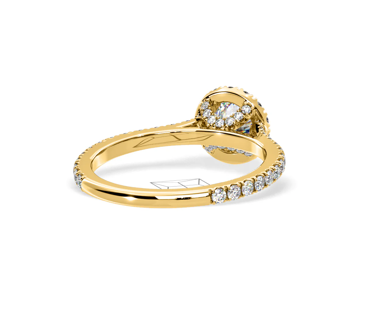 Reina Lab Diamond Halo Engagement Ring in 18K Gold 1.10ct F/VS1 - Image 133