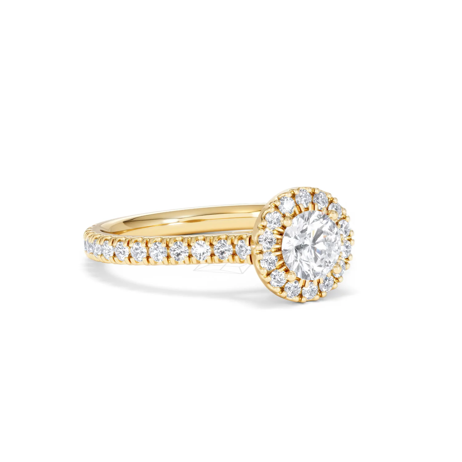 Reina Lab Diamond Halo Engagement Ring in 18K Gold 1.10ct F/VS1 - Image 15