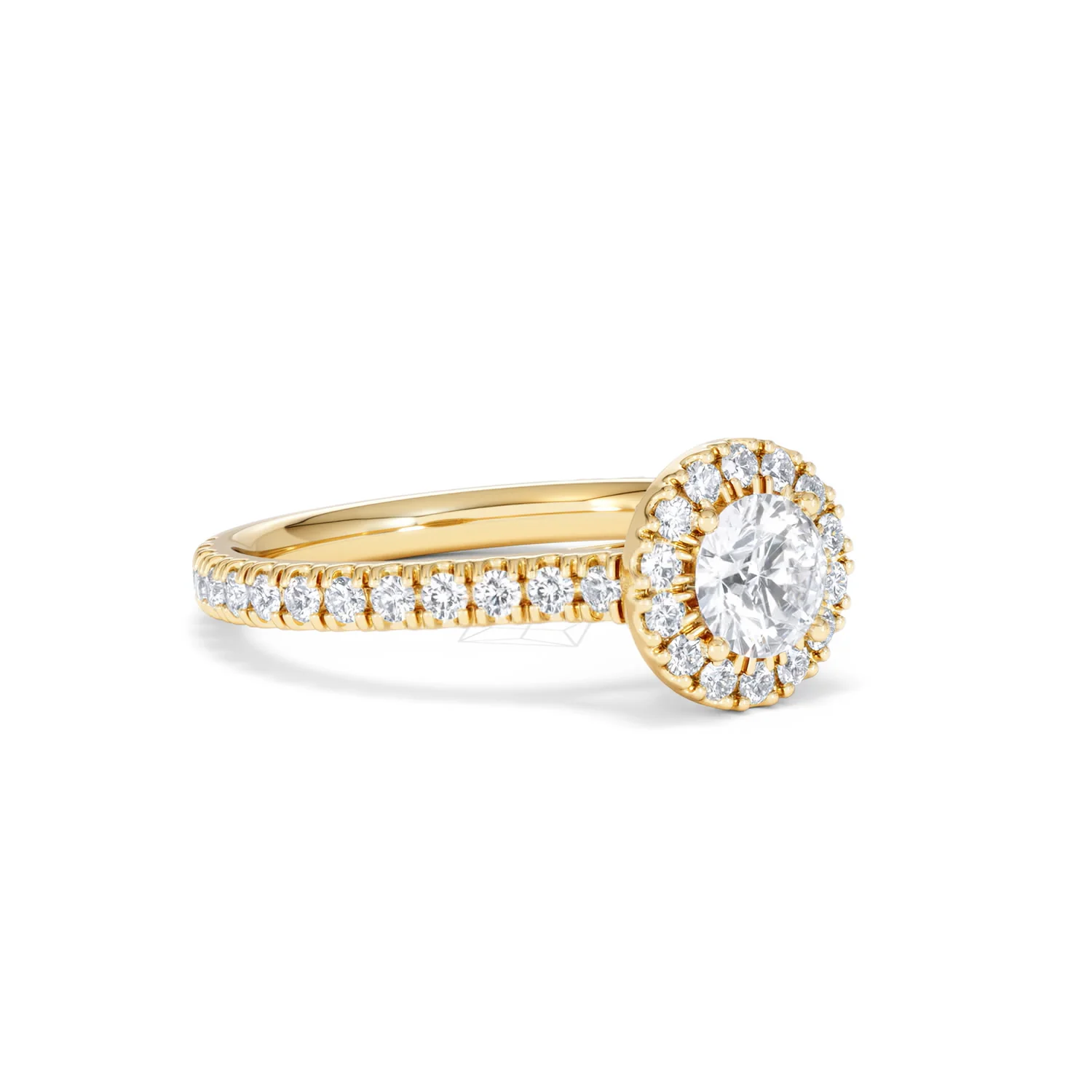 Reina Lab Diamond Halo Engagement Ring in 18K Gold 1.10ct F/VS1 - Image 16