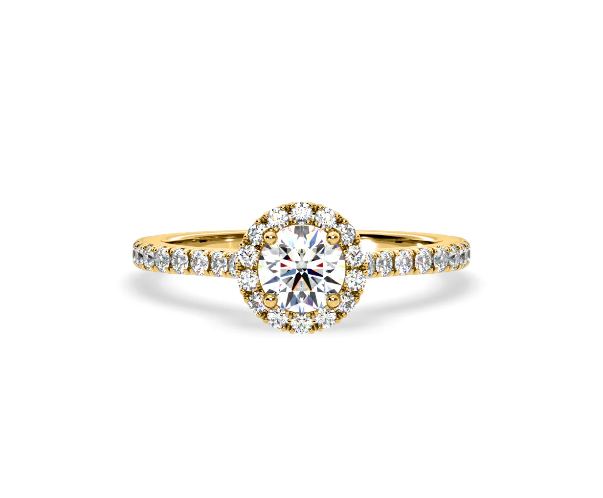 Reina Lab Diamond Halo Engagement Ring in 18K Gold 1.10ct F/VS1 - Image 167