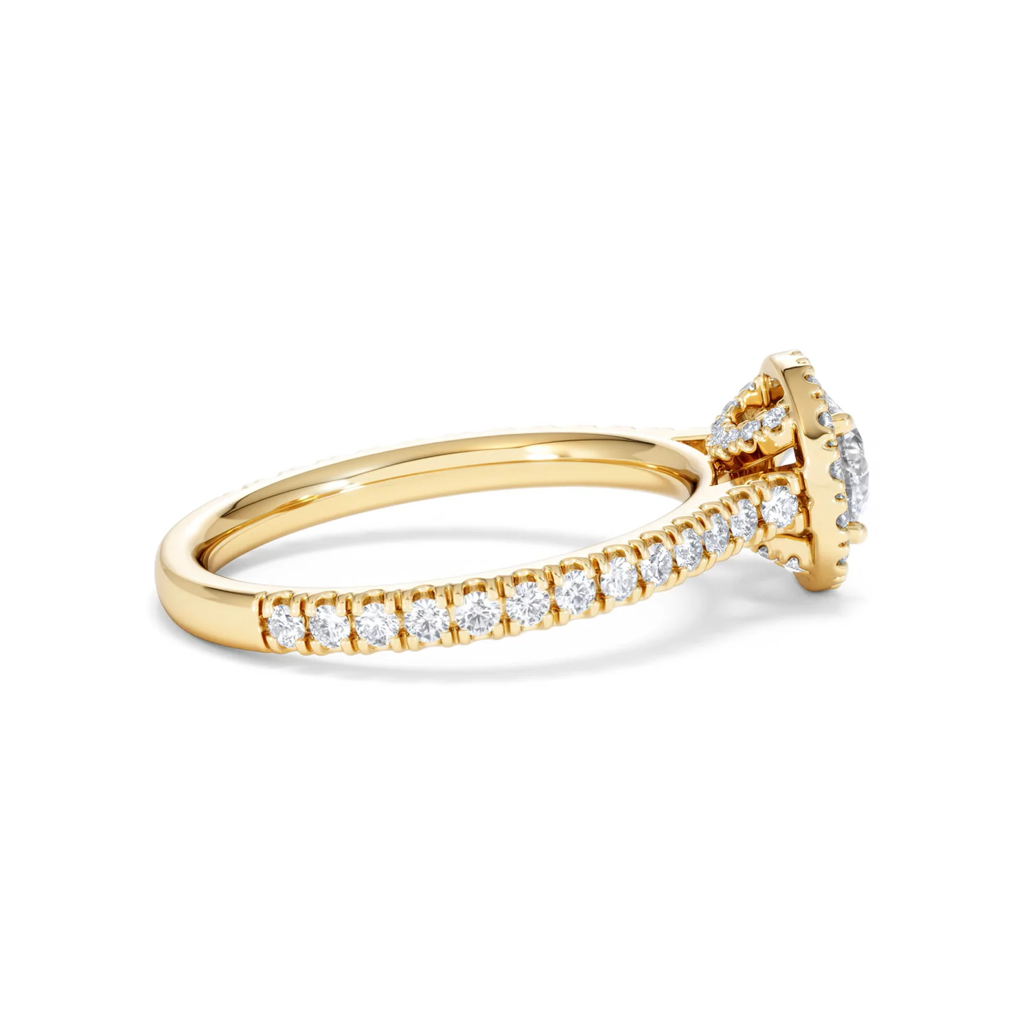 Reina Lab Diamond Halo Engagement Ring in 18K Gold 1.10ct F/VS1 - Image 30