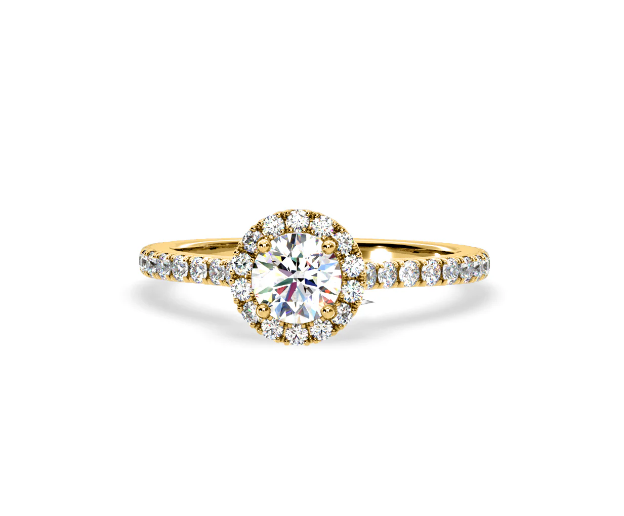 Reina Lab Diamond Halo Engagement Ring in 18K Gold 1.10ct F/VS1 - Image 89