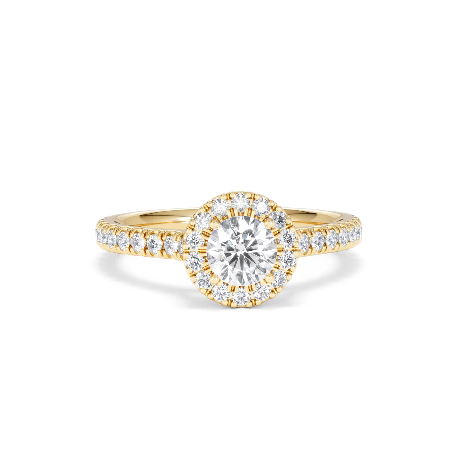 Reina Lab Diamond Halo Engagement Ring in 18K Gold 1.10ct F/VS1 - Image 9
