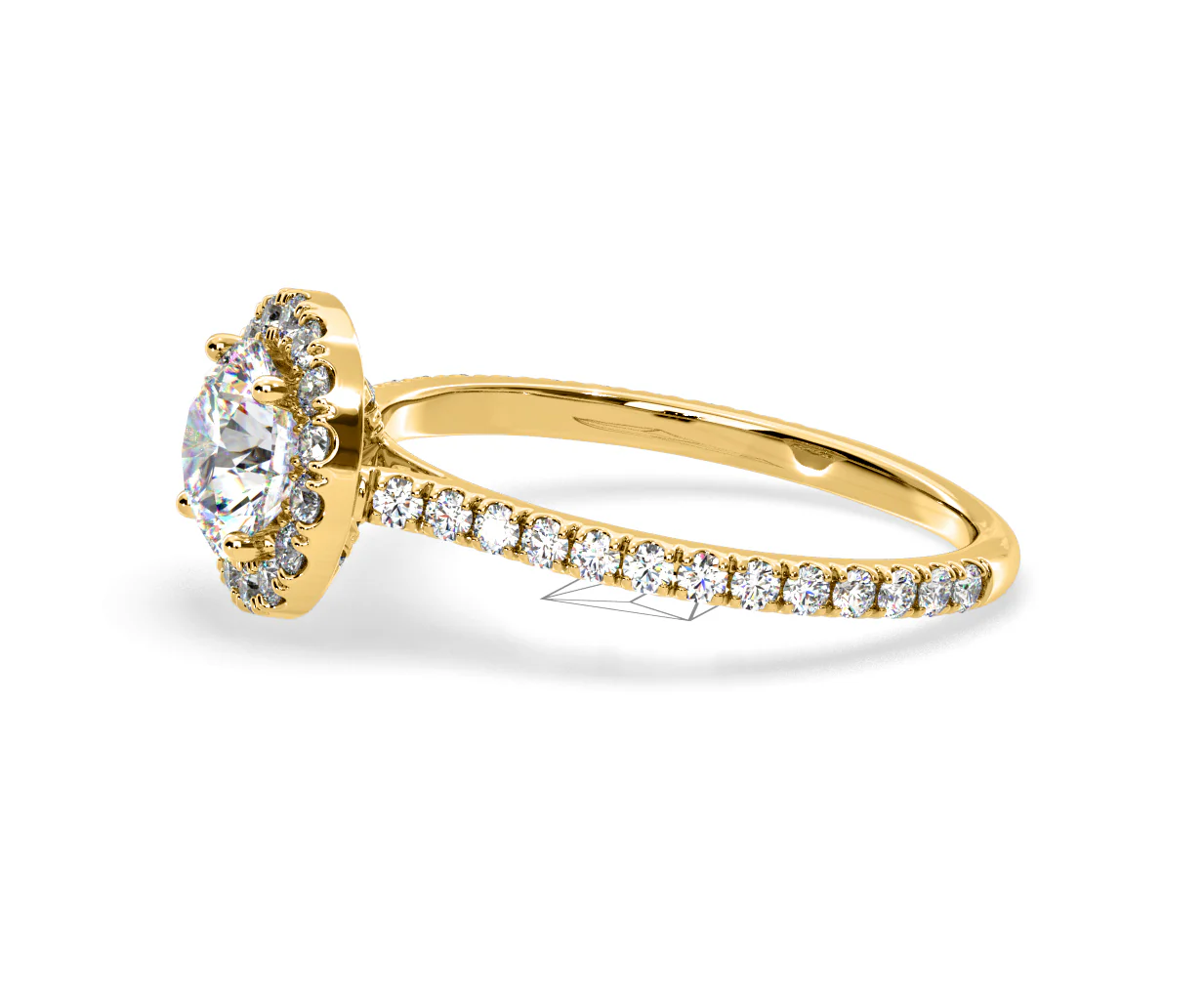 Reina Lab Diamond Halo Engagement Ring in 18K Gold 1.80ct F/VS1 - Image 104