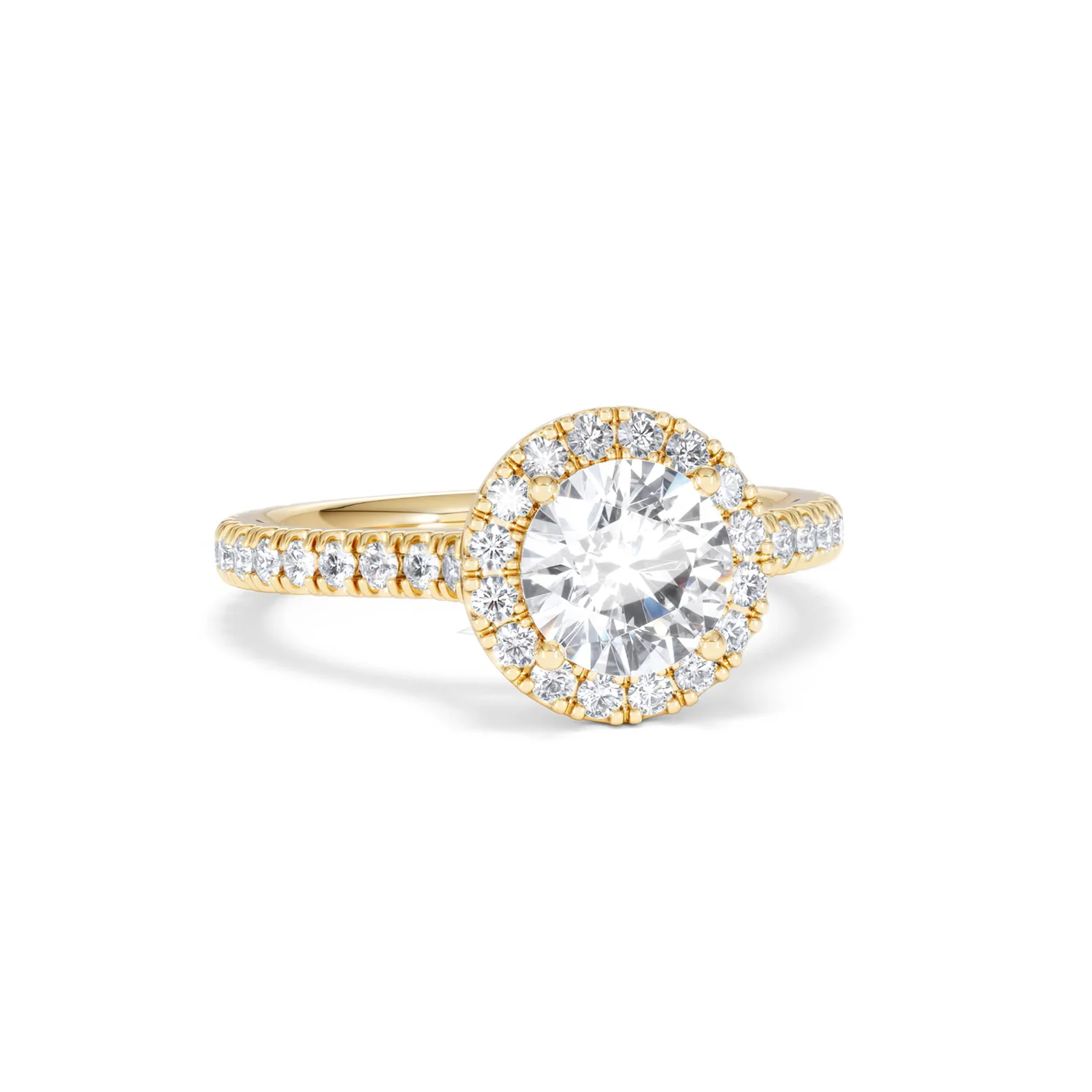 Reina Lab Diamond Halo Engagement Ring in 18K Gold 1.80ct F/VS1 - Image 11