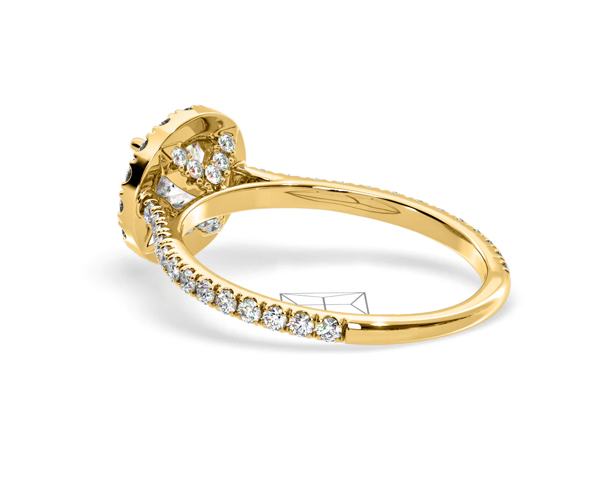 Reina Lab Diamond Halo Engagement Ring in 18K Gold 1.80ct F/VS1 - Image 117