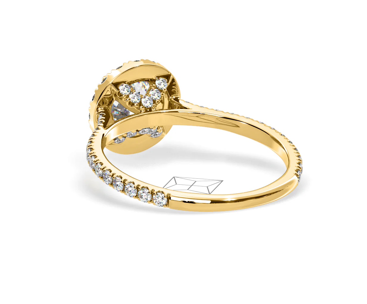 Reina Lab Diamond Halo Engagement Ring in 18K Gold 1.80ct F/VS1 - Image 121