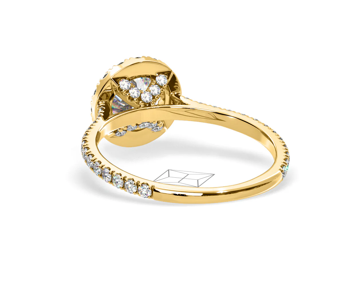 Reina Lab Diamond Halo Engagement Ring in 18K Gold 1.80ct F/VS1 - Image 122