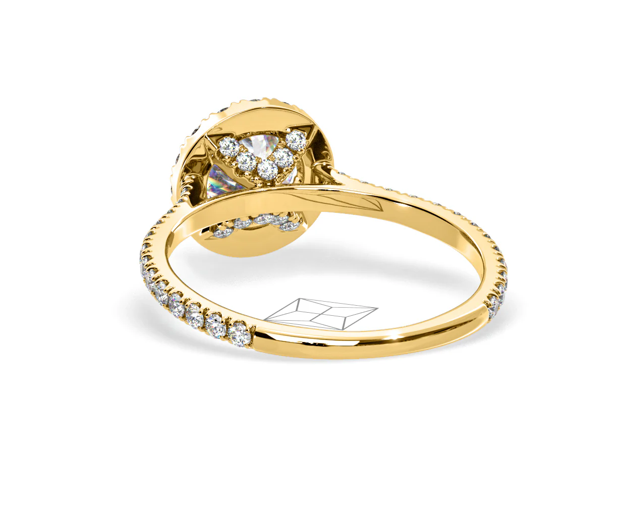 Reina Lab Diamond Halo Engagement Ring in 18K Gold 1.80ct F/VS1 - Image 123