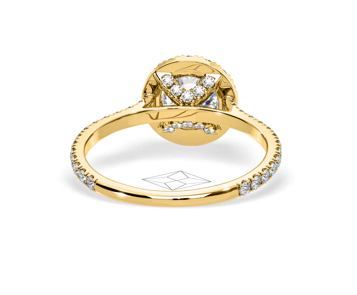 Reina Lab Diamond Halo Engagement Ring in 18K Gold 1.80ct F/VS1 - Image 129