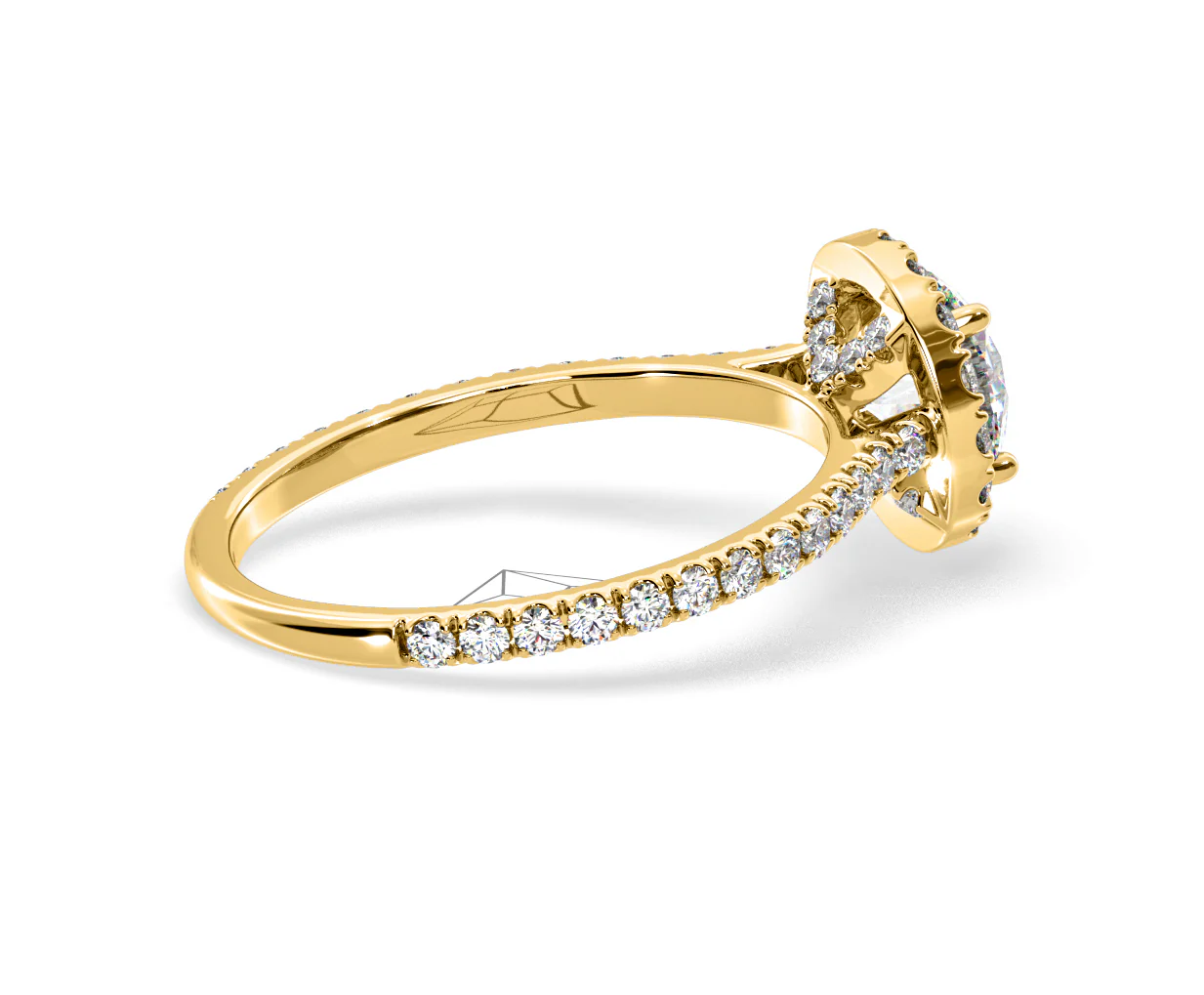 Reina Lab Diamond Halo Engagement Ring in 18K Gold 1.80ct F/VS1 - Image 142