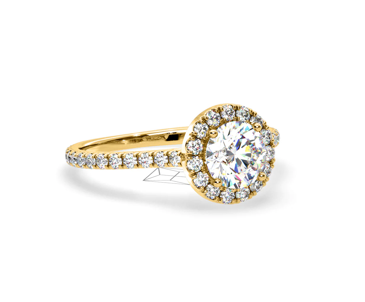 Reina Lab Diamond Halo Engagement Ring in 18K Gold 1.80ct F/VS1 - Image 161