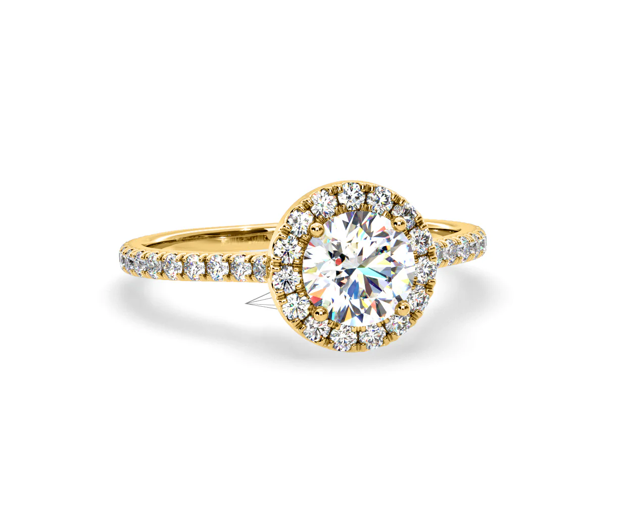Reina Lab Diamond Halo Engagement Ring in 18K Gold 1.80ct F/VS1 - Image 164