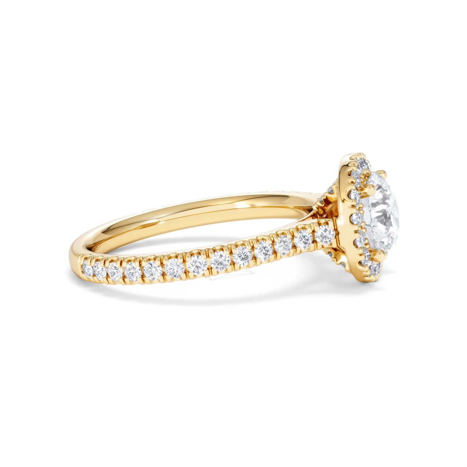 Reina Lab Diamond Halo Engagement Ring in 18K Gold 1.80ct F/VS1 - Image 25