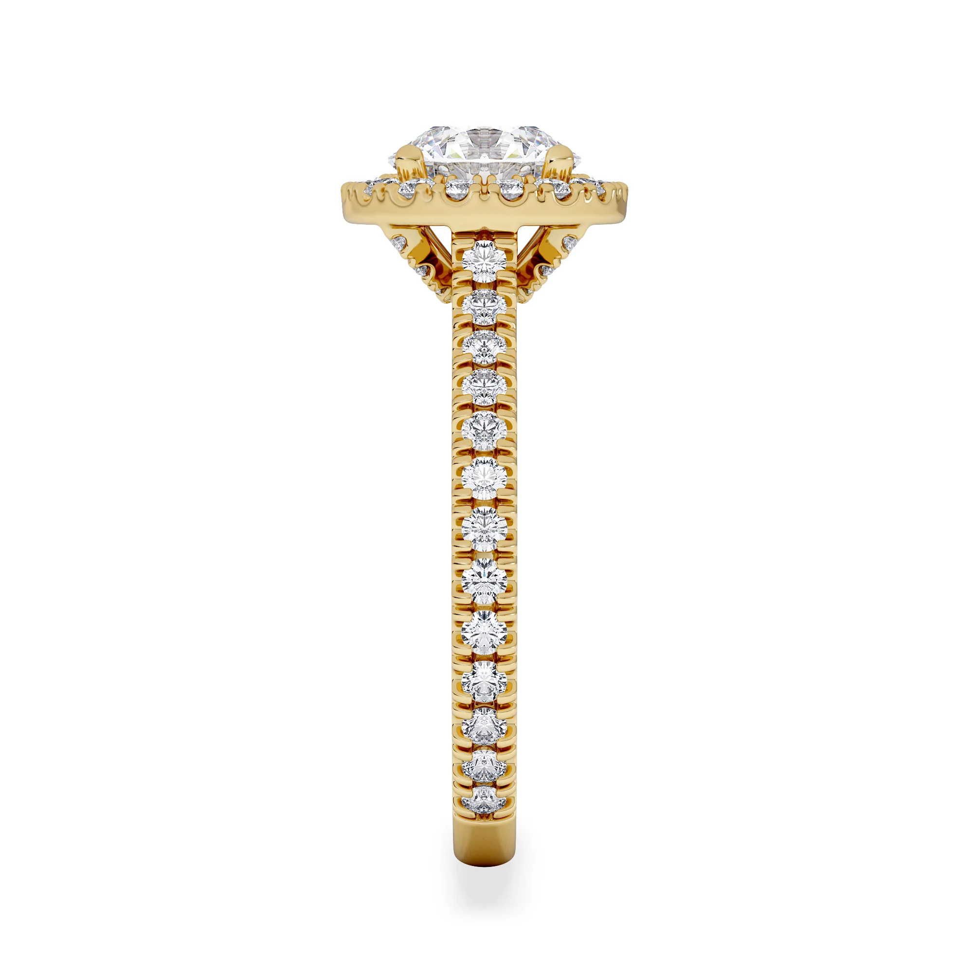 Reina Lab Diamond Halo Engagement Ring in 18K Gold 1.80ct F/VS1 - Image 5