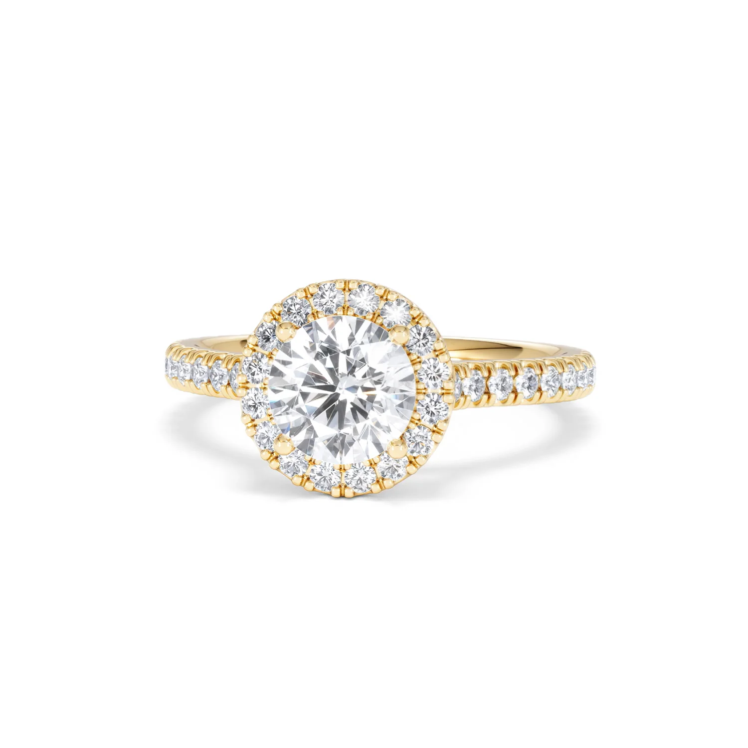 Reina Lab Diamond Halo Engagement Ring in 18K Gold 1.80ct F/VS1 - Image 86