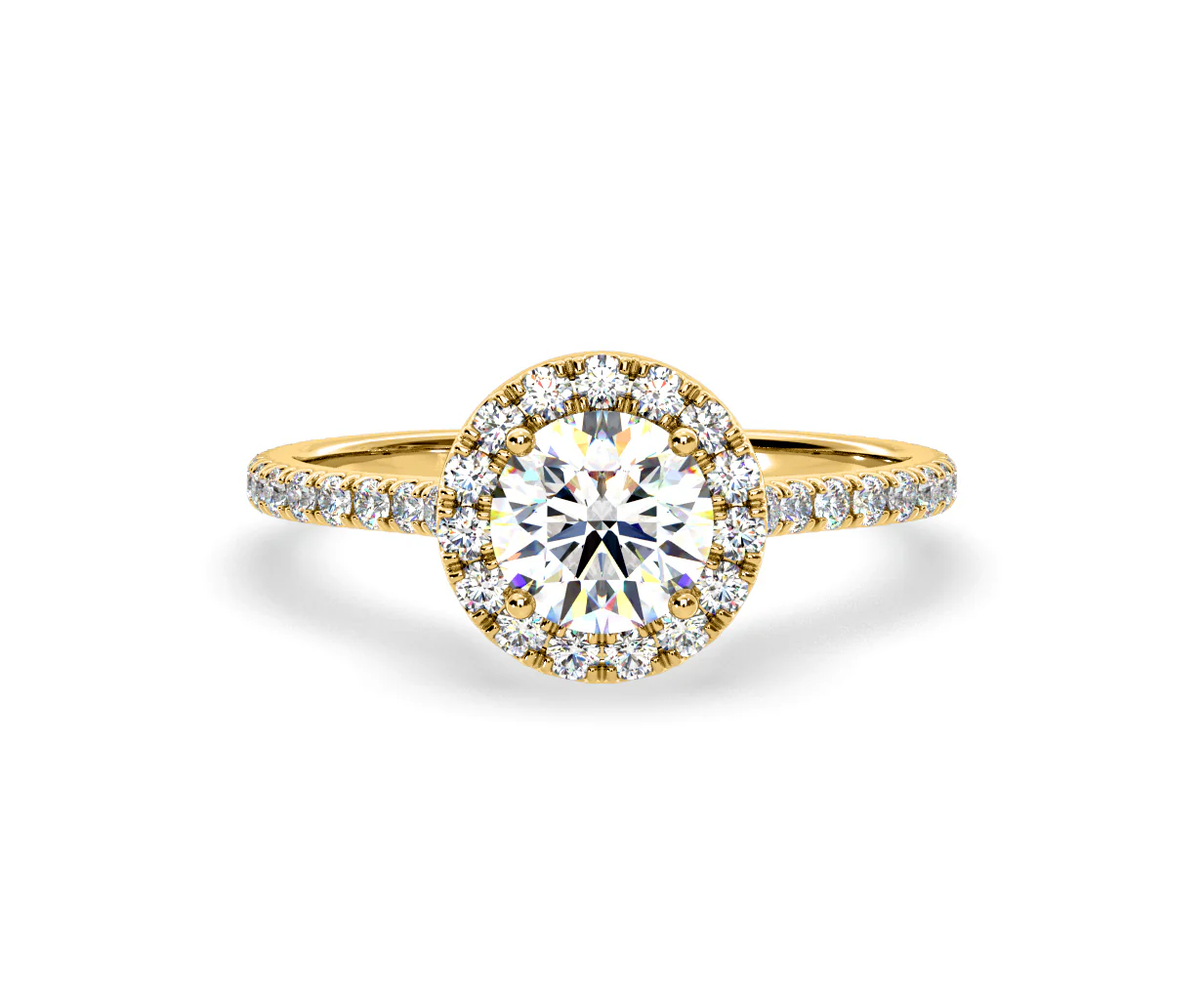 Reina Lab Diamond Halo Engagement Ring in 18K Gold 1.80ct F/VS1 - Image 88