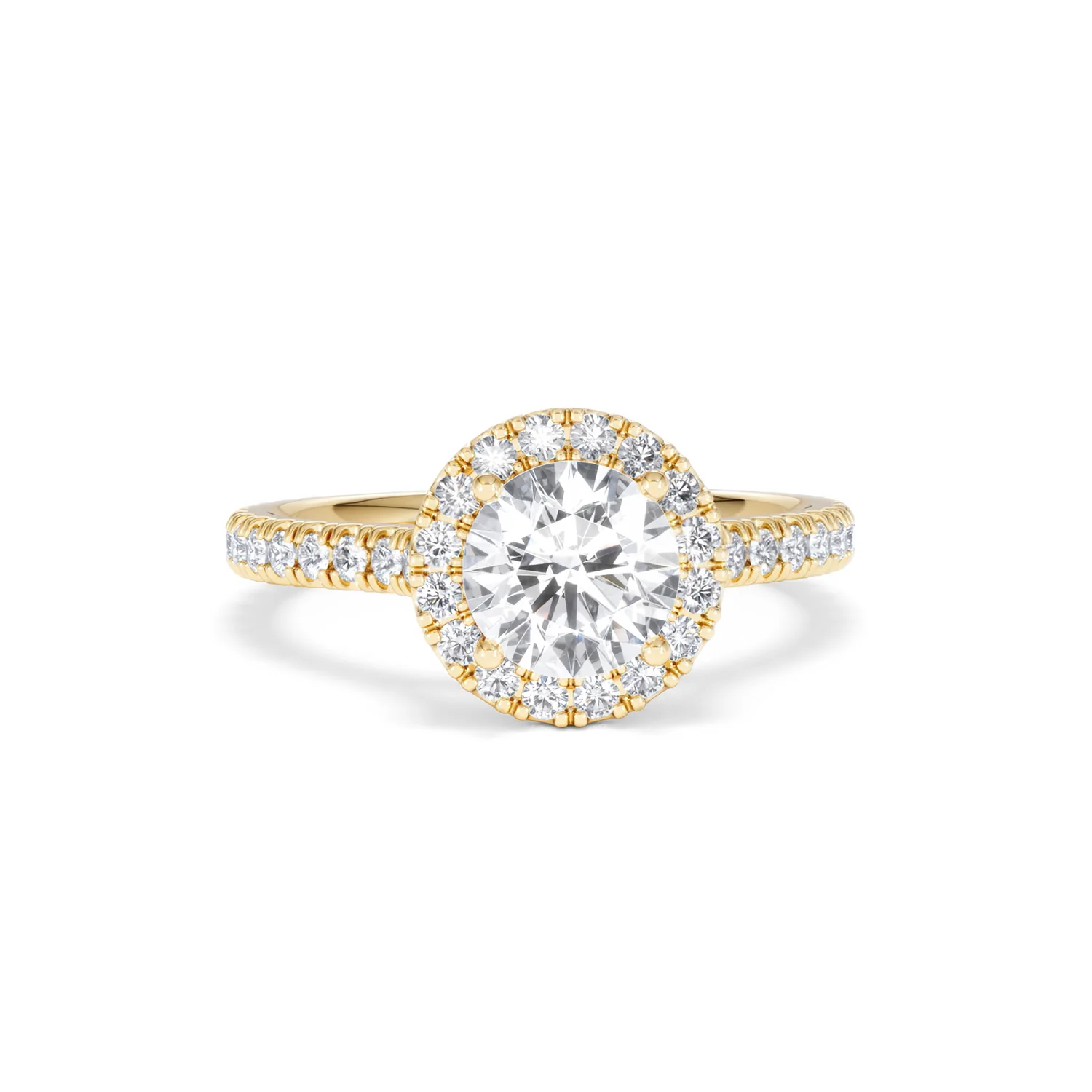 Reina Lab Diamond Halo Engagement Ring in 18K Gold 1.80ct F/VS1 - Image 9