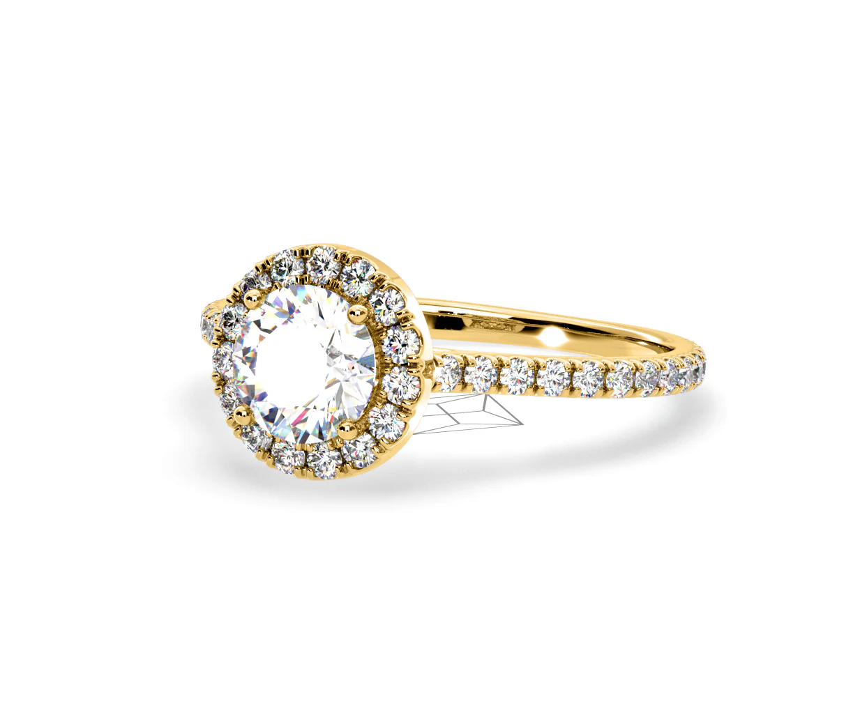 Reina Lab Diamond Halo Engagement Ring in 18K Gold 1.80ct F/VS1 - Image 94