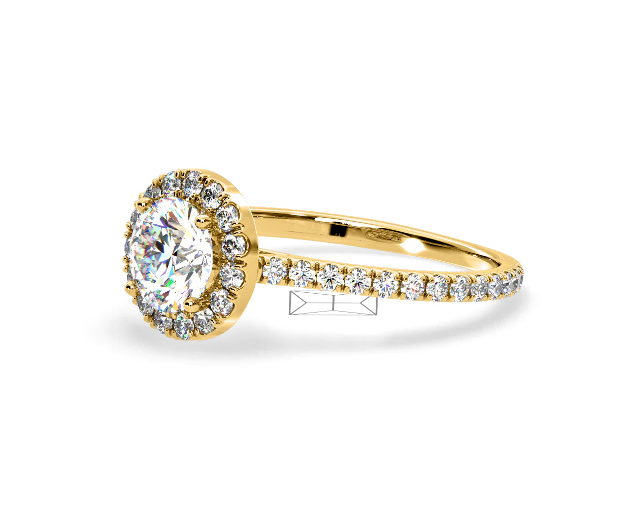 Reina Lab Diamond Halo Engagement Ring in 18K Gold 1.80ct F/VS1 - Image 98