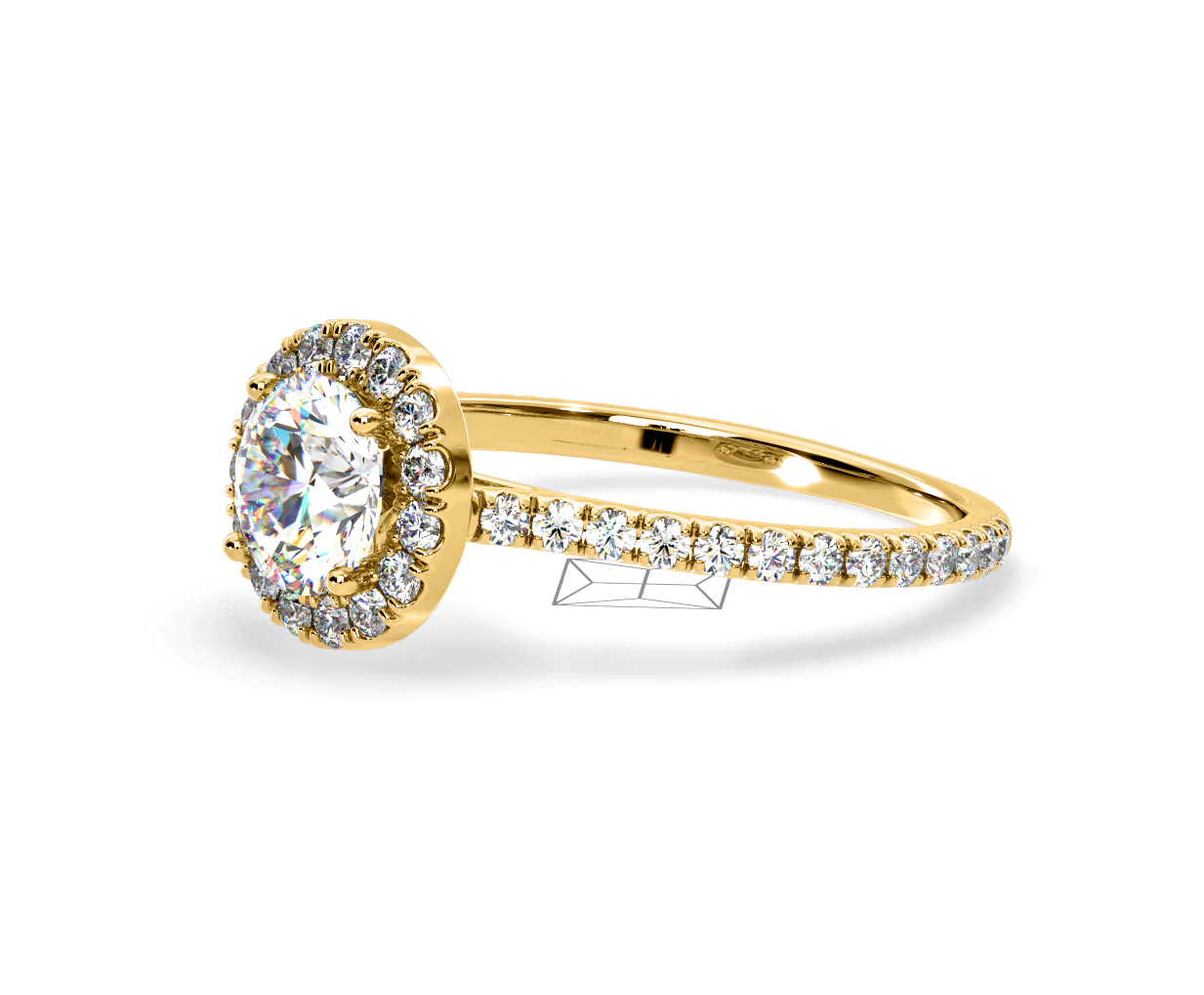 Reina Lab Diamond Halo Engagement Ring in 18K Gold 1.80ct F/VS1 - Image 99