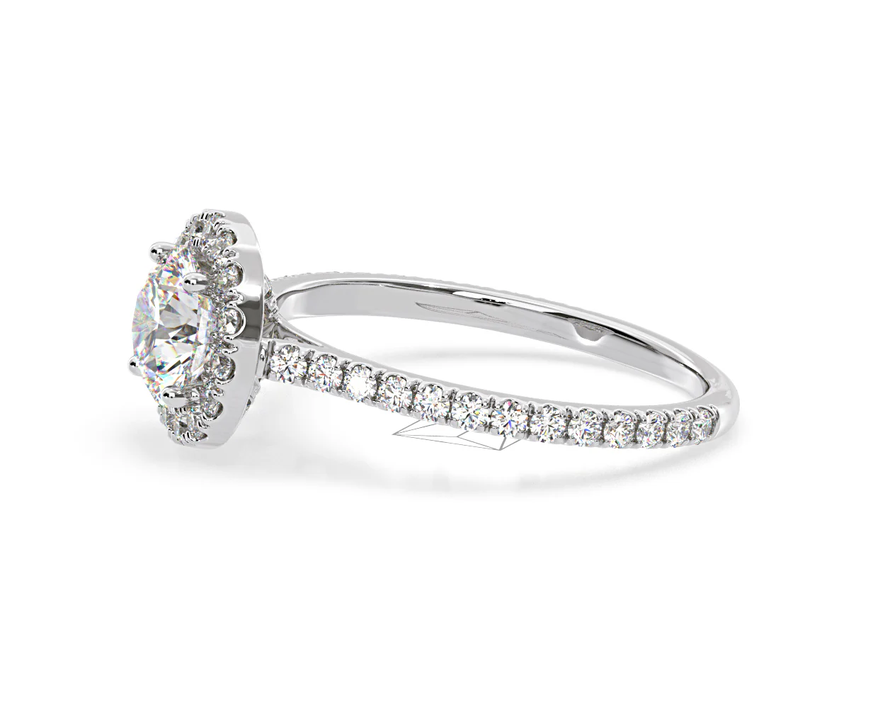 Reina Lab Diamond Halo Engagement Ring in Platinum 1.80ct F/VS1 - Image 104