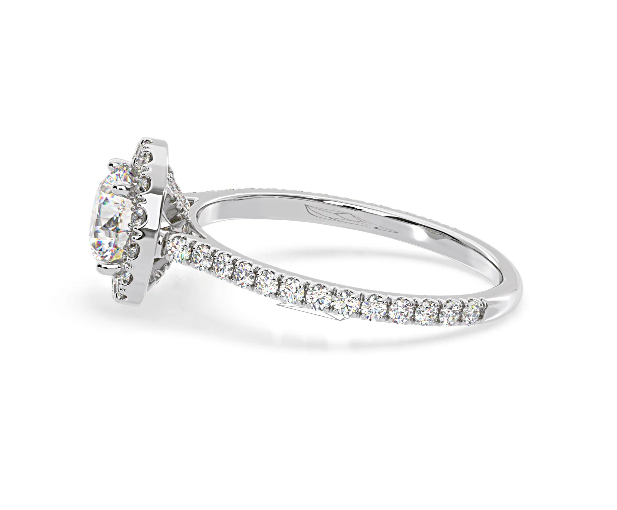 Reina Lab Diamond Halo Engagement Ring in Platinum 1.80ct F/VS1 - Image 107