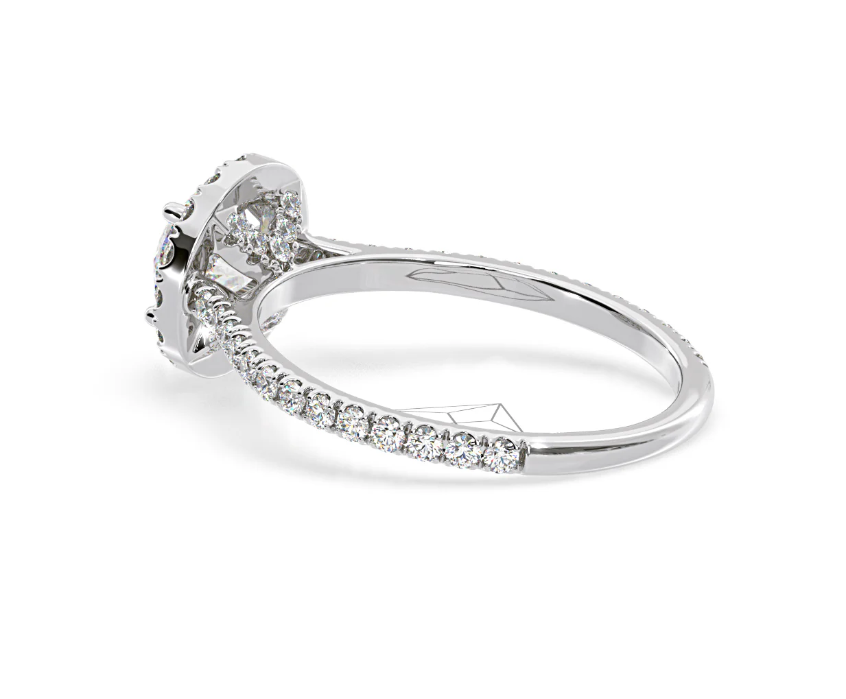 Reina Lab Diamond Halo Engagement Ring in Platinum 1.80ct F/VS1 - Image 115