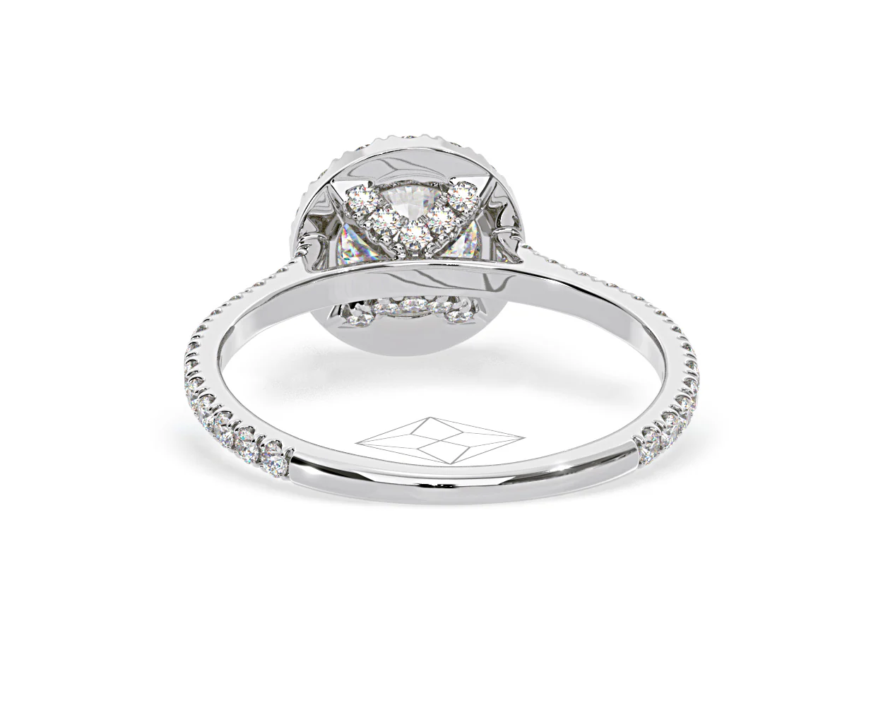 Reina Lab Diamond Halo Engagement Ring in Platinum 1.80ct F/VS1 - Image 126