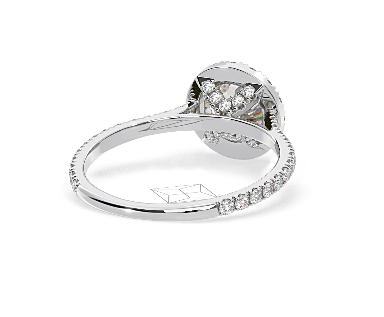 Reina Lab Diamond Halo Engagement Ring in Platinum 1.80ct F/VS1 - Image 133