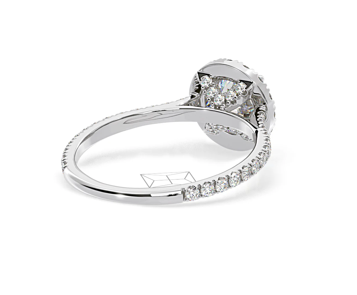Reina Lab Diamond Halo Engagement Ring in Platinum 1.80ct F/VS1 - Image 135