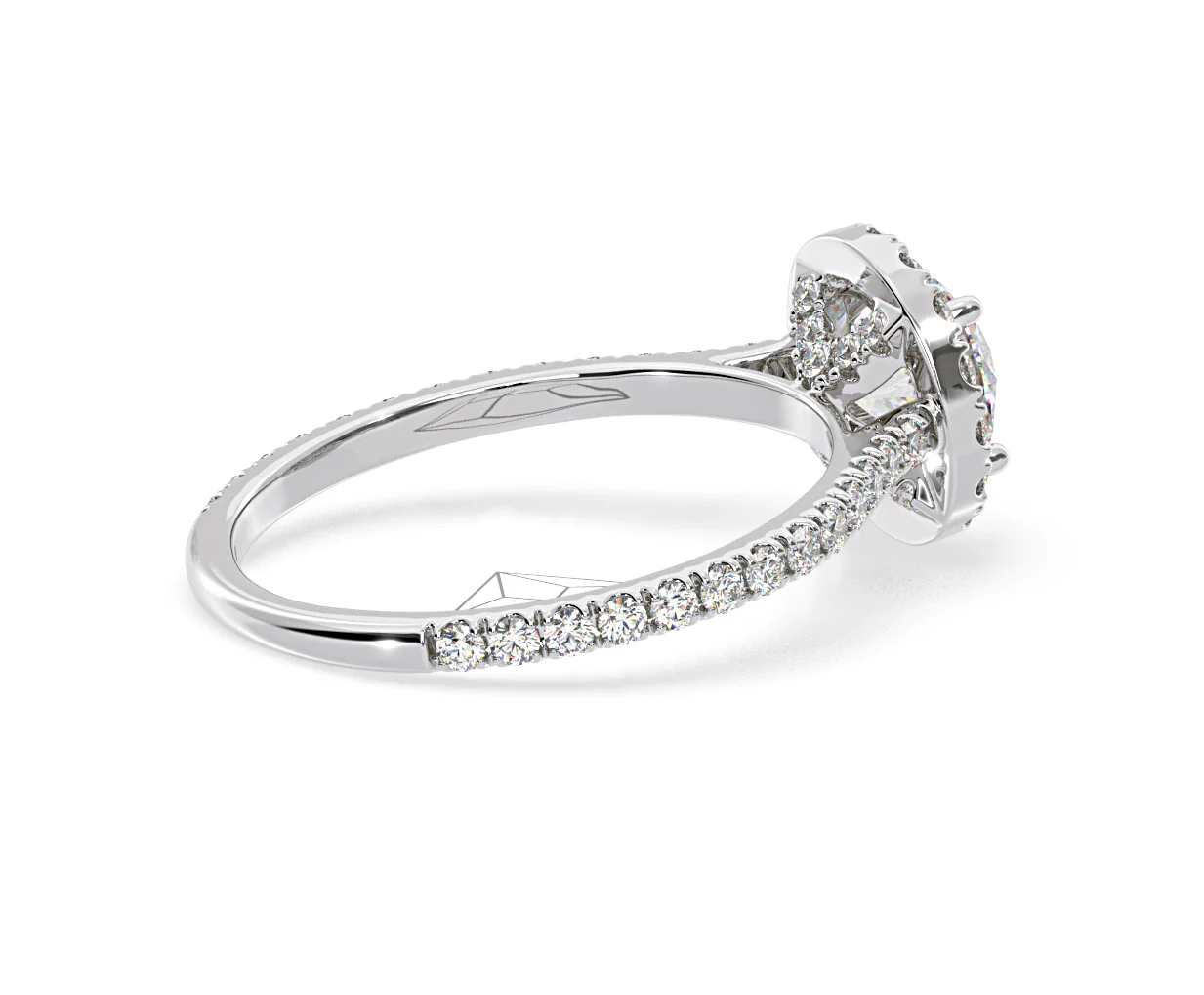 Reina Lab Diamond Halo Engagement Ring in Platinum 1.80ct F/VS1 - Image 141