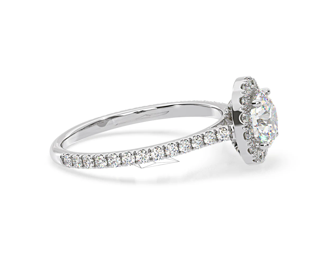 Reina Lab Diamond Halo Engagement Ring in Platinum 1.80ct F/VS1 - Image 150