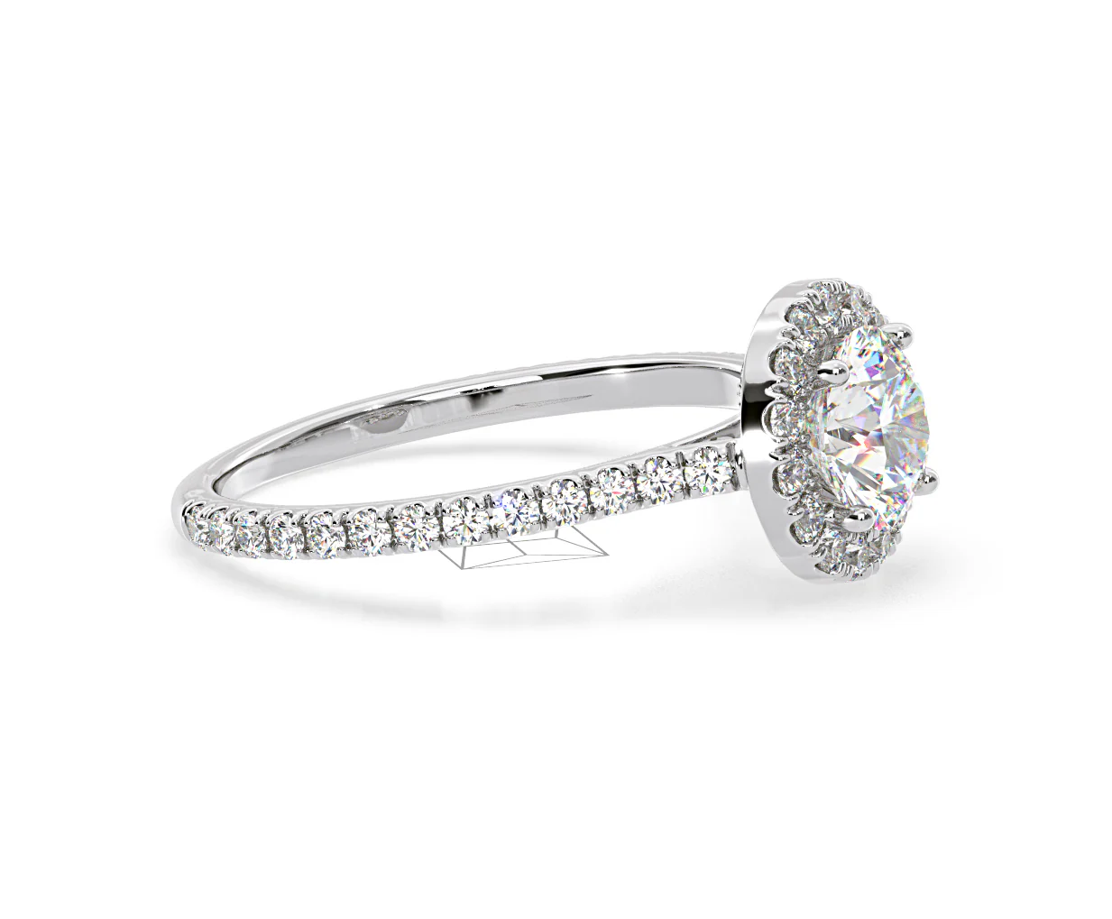 Reina Lab Diamond Halo Engagement Ring in Platinum 1.80ct F/VS1 - Image 153