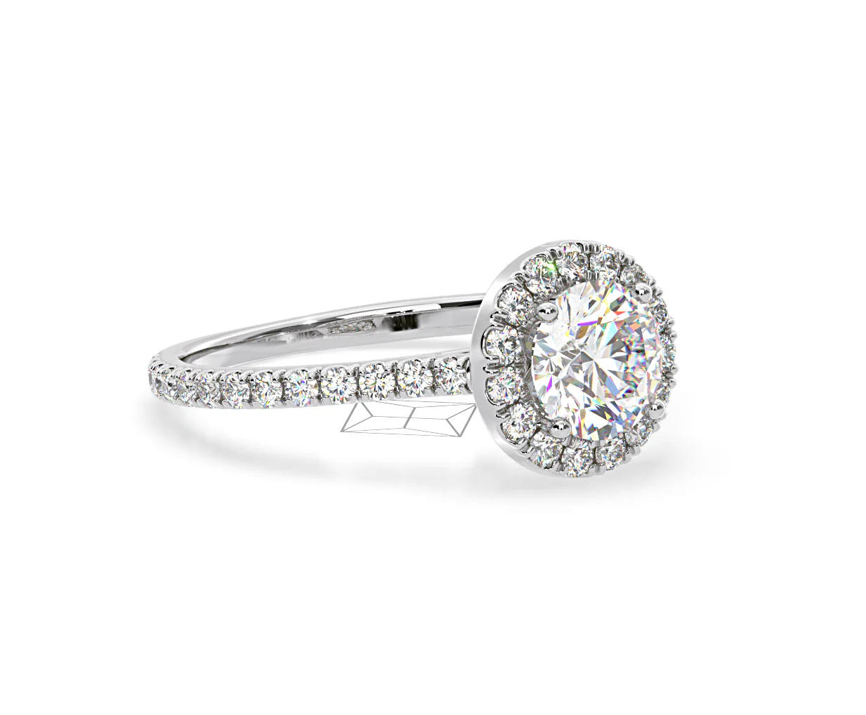 Reina Lab Diamond Halo Engagement Ring in Platinum 1.80ct F/VS1 - Image 159
